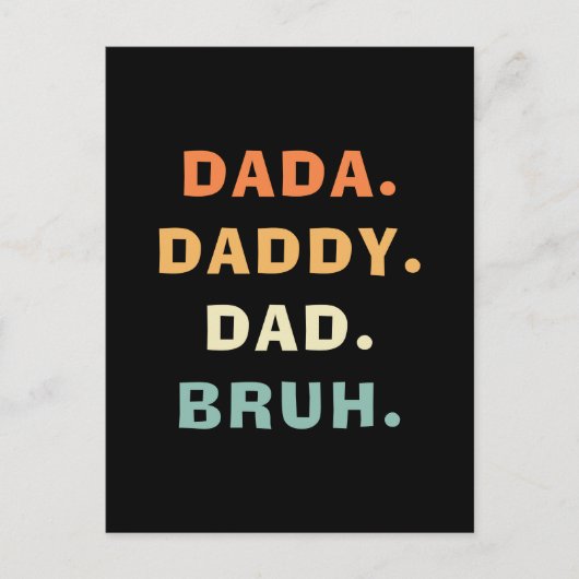 Papa Daddy Vader Broer Grappige vaderschap Vaderda Briefkaart (Voorkant)