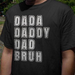 Papa Daddy Vader Bruh Vintage Grappige Papa Quotes T-shirt