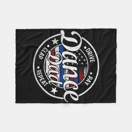 Papa Dans Amerikaanse Danser Dansende Vader Fleece Deken (Voorkant (Horizontaal))