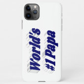 Papa dark blue text iPhone case iPhone Hoesje (Achterkant)