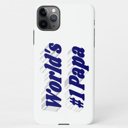 Papa dark blue text iPhone case iPhone Hoesje (Achterkant)