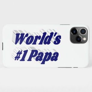Papa dark blue text iPhone case iPhone 11Pro Max Hoesje
