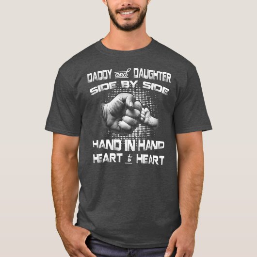 Papa Daughter Fist Bump Vaderdag Cute Family T-shirt (Voorkant)