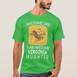 Papa Daughter Rijdend Paard Samen Gelukkige Vader T-shirt