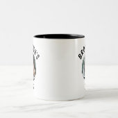 Papa Daughter Trendy Persoonlijke foto en naam Tweekleurige Koffiemok (Center)