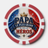 Papa, de Allerhoogste Held Poker Chips (Voorkant)