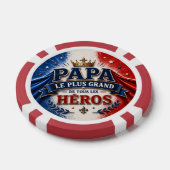 Papa, de Allerhoogste Held Poker Chips (Enkel)