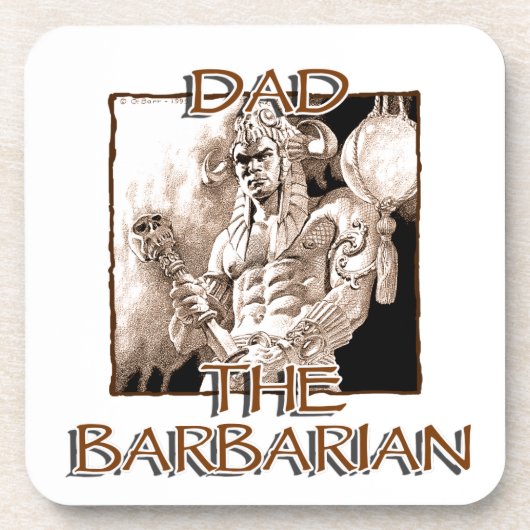 Papa de Barbarian Drankjes Onderzetter (Voorkant)