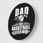 Papa de basketbal legende grappige vaders dag gesc grote klok (Hoek)