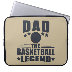 Papa de basketbal legende grappige vaders dag gesc laptop sleeve