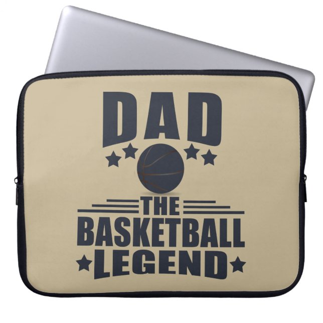 Papa de basketbal legende grappige vaders dag gesc laptop sleeve (Voorkant)