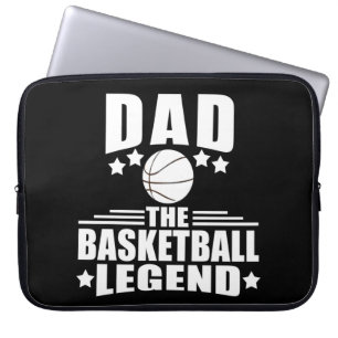 Papa de basketbal legende grappige vaders dag gesc laptop sleeve