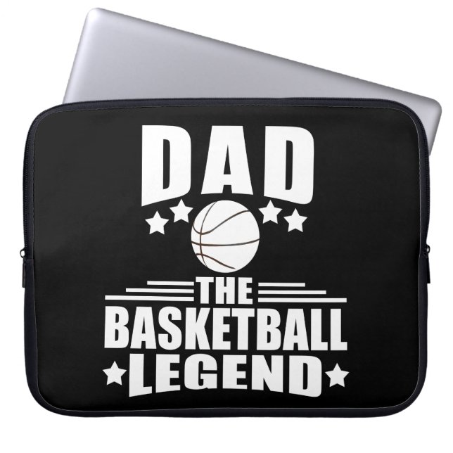 Papa de basketbal legende grappige vaders dag gesc laptop sleeve (Voorkant)