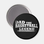 Papa de basketbal legende grappige vaders dag gesc magneet (Voorkant / Achterkant)