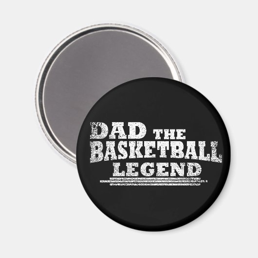 Papa de basketbal legende grappige vaders dag gesc magneet (Voorkant / Achterkant)