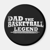 Papa de basketbal legende grappige vaders dag gesc magneet (Voorkant)