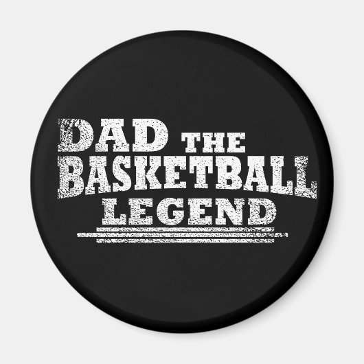 Papa de basketbal legende grappige vaders dag gesc magneet (Voorkant)