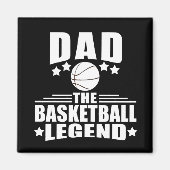 Papa de basketbal legende grappige vaders dag gesc magneet (Voorkant)