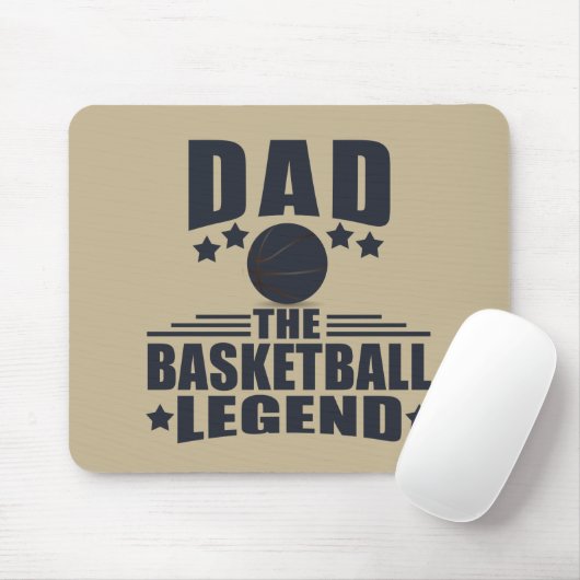 Papa de basketbal legende grappige vaders dag gesc muismat (Met muis)