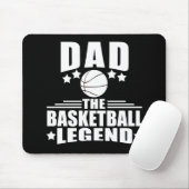 Papa de basketbal legende grappige vaders dag gesc muismat (Met muis)
