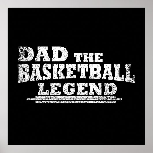 Papa de basketbal legende grappige vaders dag gesc poster (Voorkant)