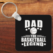 Papa de basketbal legende grappige vaders dag gesc sleutelhanger (Voorkant)