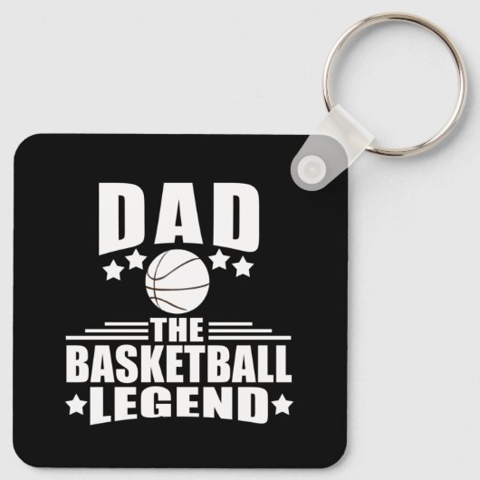 Papa de basketbal legende grappige vaders dag gesc sleutelhanger (Achterkant)
