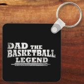 Papa de basketbal legende grappige vaders dag gesc sleutelhanger (Achterkant)
