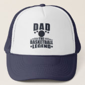 Papa de basketbal legende grappige vaders dag gesc trucker pet (Voorkant)