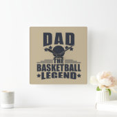 Papa de basketbal legende grappige vaders dag gesc vierkante klok (Huis)