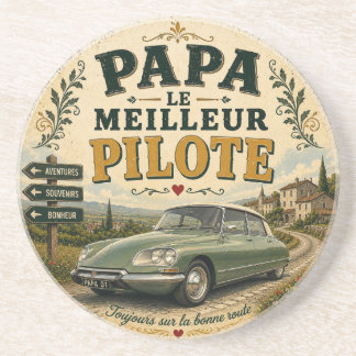 Papa de beste chauffeur zandsteen onderzetter