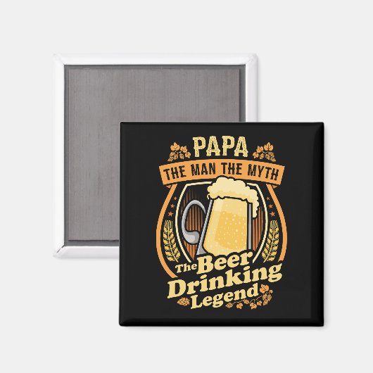Papa De Bier Drink Legend Magneet (Voorkant / Achterkant)