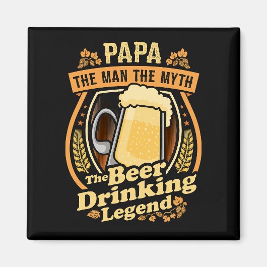 Papa De Bier Drink Legend Magneet (Voorkant)