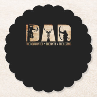 Papa De Bow Hunter Myth Legend Hunting Gift Kartonnen Onderzetters