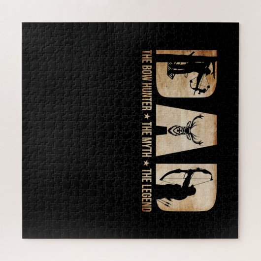 Papa De Bow Hunter Myth Legend Hunting Gift Legpuzzel (Horizontaal)