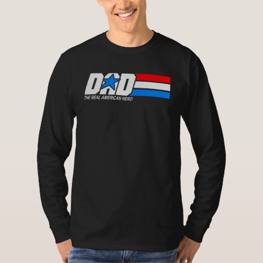 Papa De echte Amerikaanse Hero T-shirt (Voorkant)