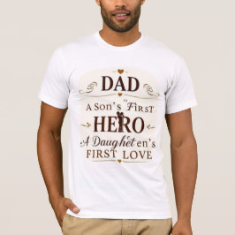 Papa: De eerste held van een zoon, de eerste liefd T-shirt