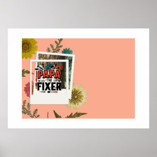 Papa De Fixer Poster - Vaderdag Handyman Gift