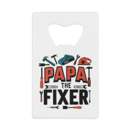 Papa de Fixer Roestvrij flesopener Creditkaart Flessenopener