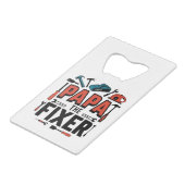 Papa de Fixer Roestvrij flesopener Creditkaart Flessenopener (Voorkant Gekanteld)