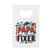 Papa de Fixer Roestvrij flesopener Creditkaart Flessenopener (Achterkant)