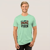 Papa De Fixer T-shirt - Vaderdag Handyman Gift (Voorkant volledig)