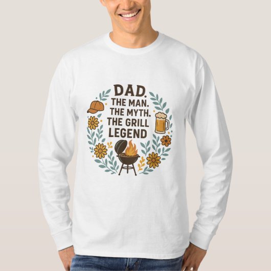 Papa de Grill Legende – Grappig BBQ Cadeau Shirt (Voorkant)