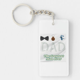 Papa de Grootste Man Sleutelhanger