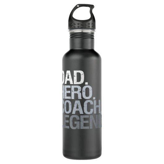 Papa de Hero het Man de legendarische Beste coach  Waterfles (Voorkant)