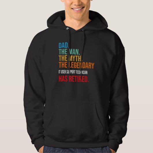 PAPA De legendarische supporttechnicus voor IT-geb Hoodie (Voorkant)