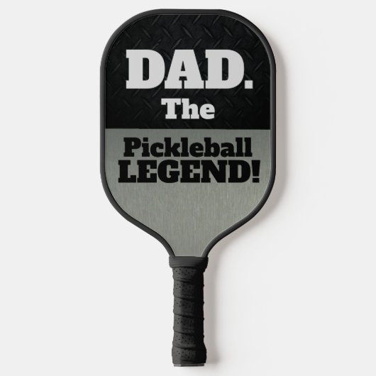Papa de legende grappenmaakster die zwart praat ov pickleball paddle (Voorkant)