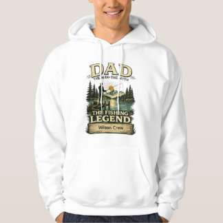Papa De Legende Van De Visvangst Persoonlijke Hood Hoodie