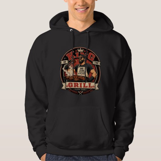 Papa De Man De Legende De Grill Meester Hoodie (Voorkant)