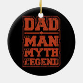 Papa de Man de mythe de legendarische vaderdag Keramisch Ornament (Achterkant)